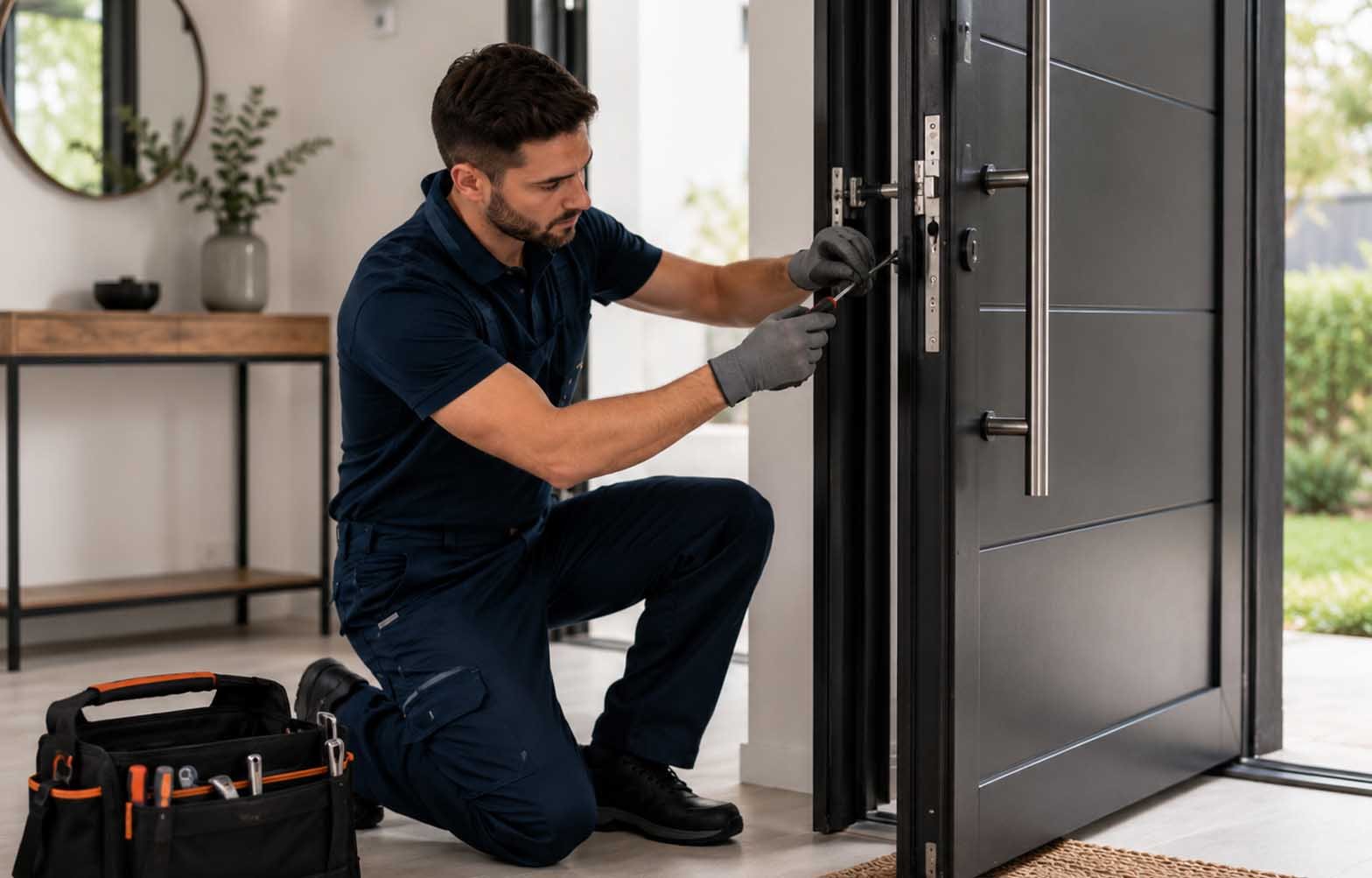 Actuación técnica sobre puerta instalada